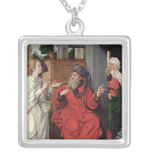 Abraham, Sara and an Angel, c.1520 Silver Plated Necklace