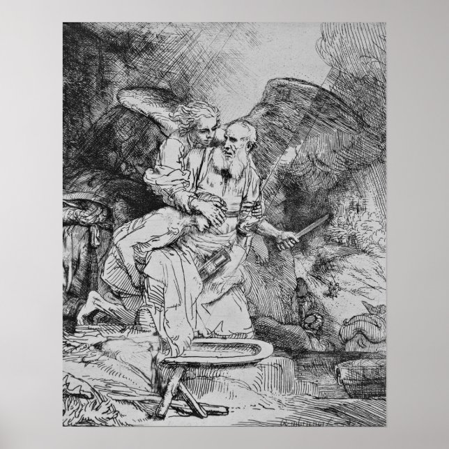 Abraham's Sacrifice - Rembrandt - c1655 Poster (Front)
