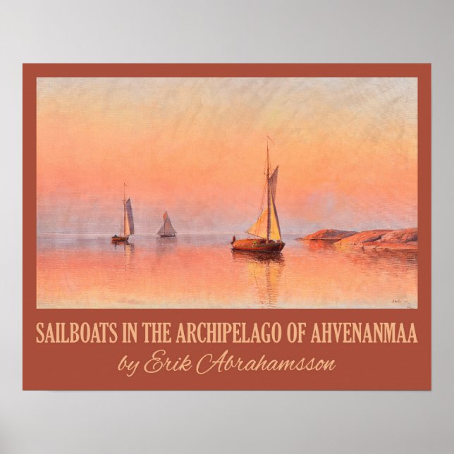 Abrahamsson’s Sailboats art poster (Front)