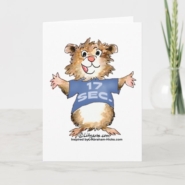 Abrahamster 17 Seconds Greeting Card / Notecard (Front)