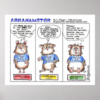 Abrahamster 3 Panel Cartoon Poster Print