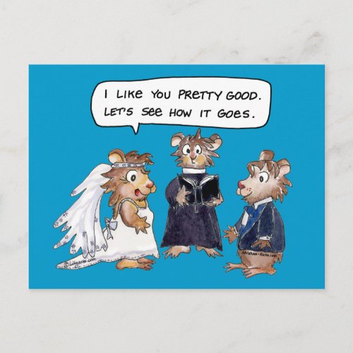 Abrahamster Funny Wedding Vows Postcard