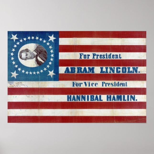 Abram Lincoln Presidential Campaign Vintage Poster (Front)
