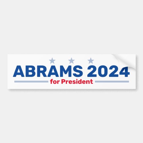 Abrams 2024 bumper sticker