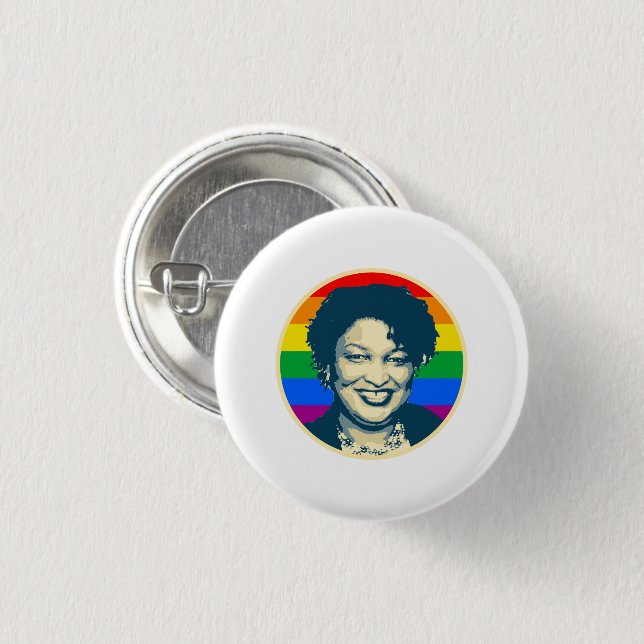 ABRAMS LGBT BADGE BUTTON (Front & Back)