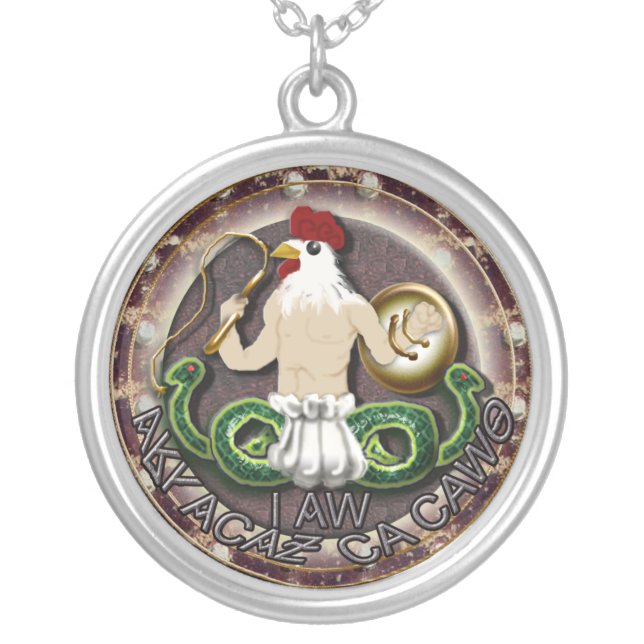 abraxas silver plated necklace (Front)