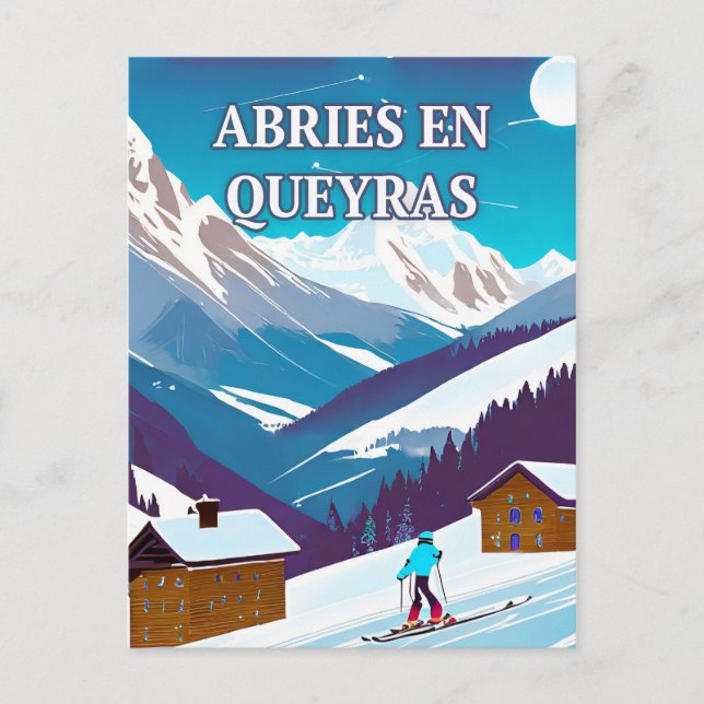 Abriès-en-Queyras: Winter Refuge, Authenticity Postcard (Front)