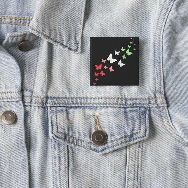 Abrosexual Butterfly Pride  Button (In Situ)
