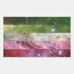 Abrosexual nebula flag stickers