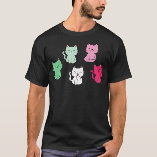 Abrosexual Pride Kawaii Cat Abro Kittens LGBT LGBT T_Shirt