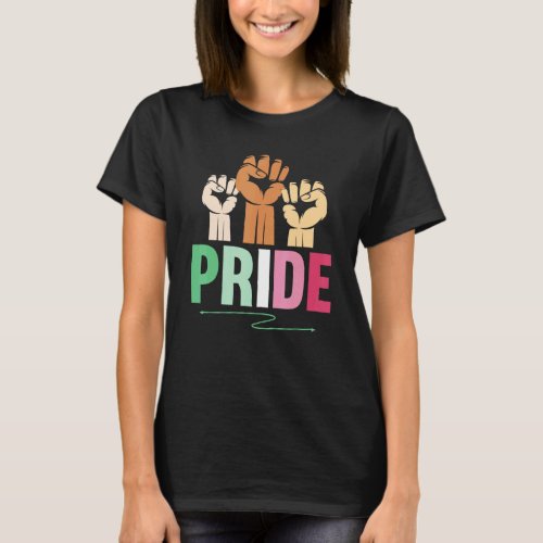 Abrosexuality Pride Fist Gay Pride Month Lgbt Abro T_Shirt