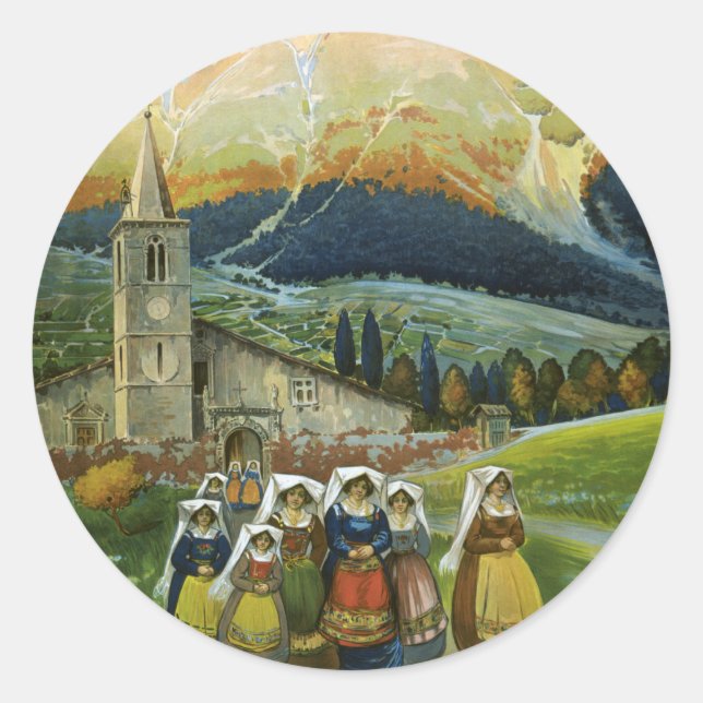 Abruzzo Classic Round Sticker (Front)