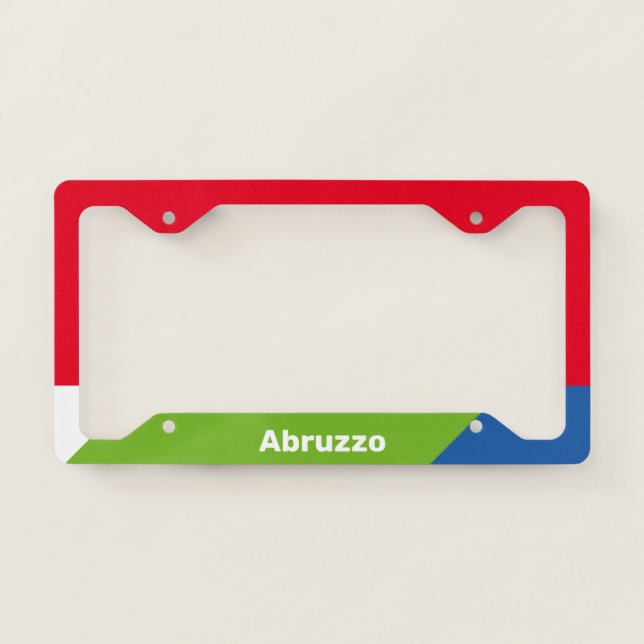 Abruzzo flag (Italia) License Plate Frame (Front)