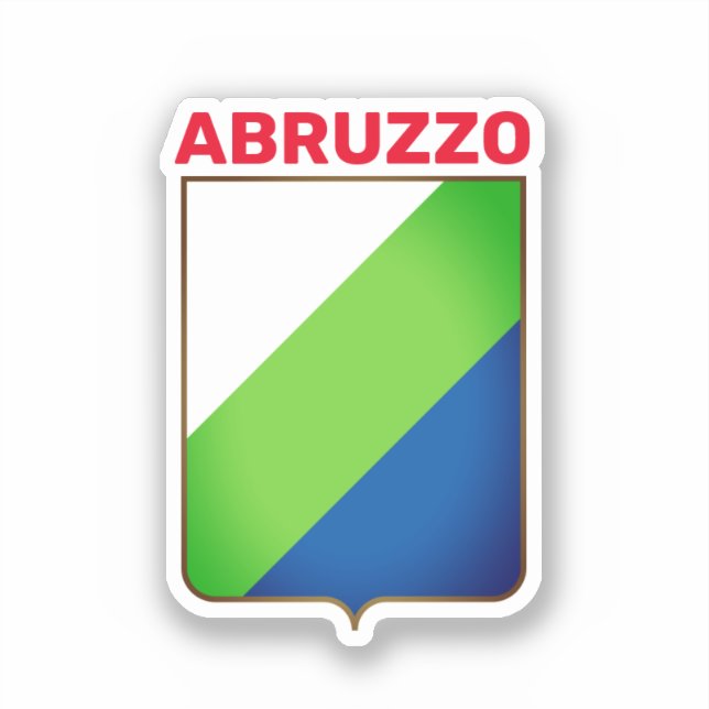 Abruzzo flag (Italia) Sticker (Front)