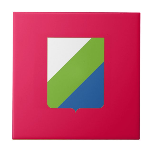 Abruzzo flag Italy symbol italia Ceramic Tile (Front)