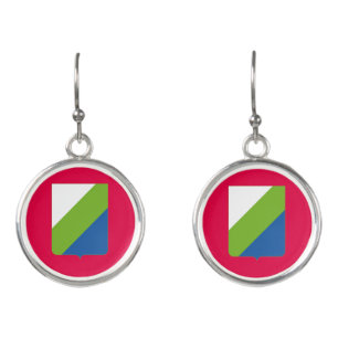 Abruzzo flag Italy symbol italia Earrings