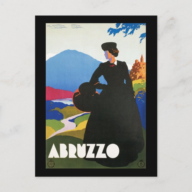 Abruzzo, Italy Vintage Travel Advertising Poster Postcard (Front)