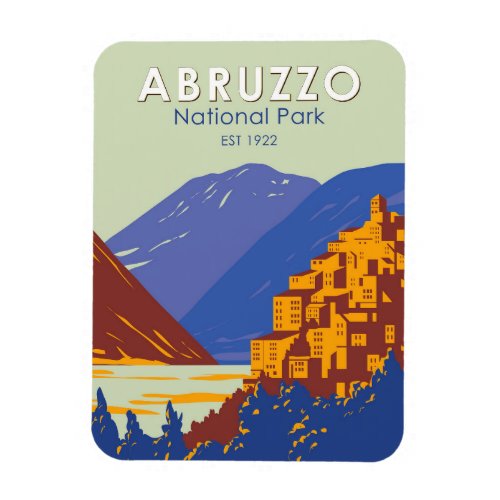 Abruzzo National Park Italy Travel Art Vintage Magnet