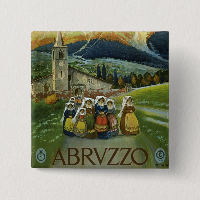Abruzzo Pinback Button (Front)