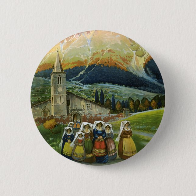 Abruzzo Pinback Button (Front)