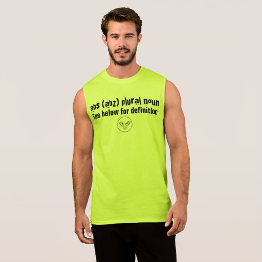 abs (abz) plural noun sleeveless shirt (Front Full)