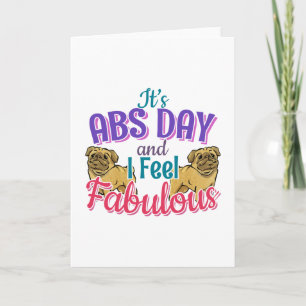 Abs Day Core Workout - Pug Dog Lover Card