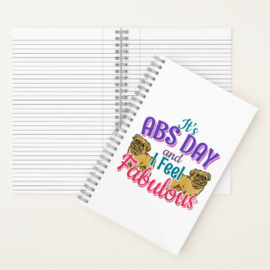 Abs Day Core Workout - Pug Dog Lover Notebook
