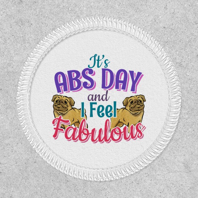 Abs Day Core Workout - Pug Dog Lover Patch (Front)