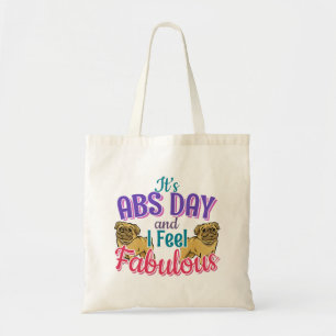 Abs Day Core Workout - Pug Dog Lover Tote Bag