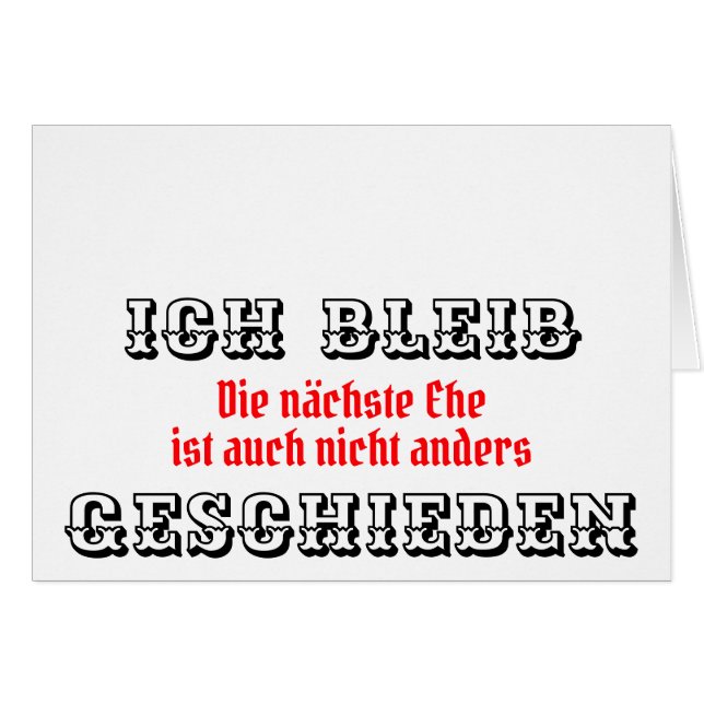 Absage an die Männerwelt Cards (Front Horizontal)