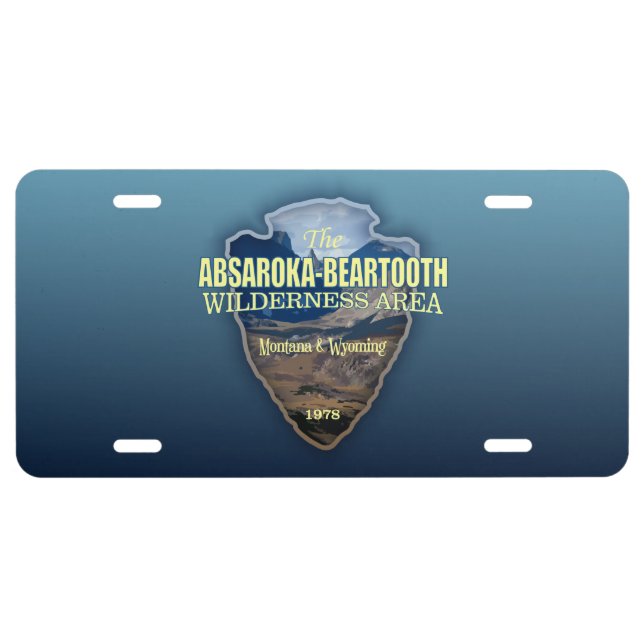 Absaroka-Beartooth Wilderness (arrowhead) License Plate (Front)