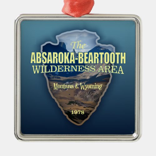 Absaroka_Beartooth Wilderness arrowhead Metal Ornament