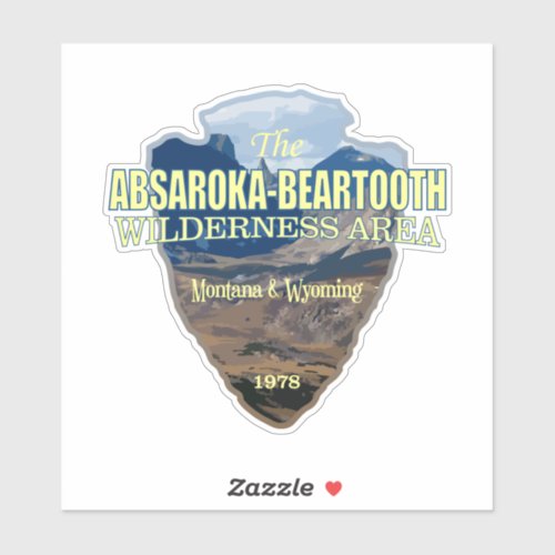 Absaroka_Beartooth Wilderness arrowhead Sticker