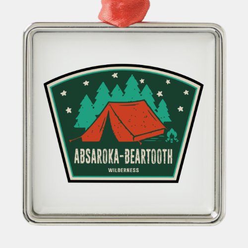 Absaroka _ Beartooth Wilderness Montana Camping Metal Ornament