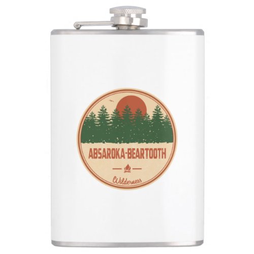 Absaroka _ Beartooth Wilderness Montana Wyoming Flask