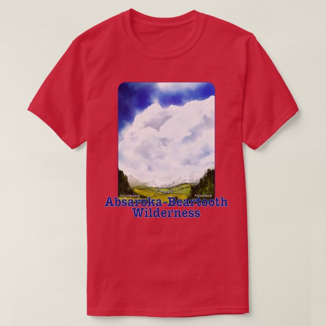 AbsarokaBeartooth Wilderness MontanaWyoming T-Shirt (Design Front)
