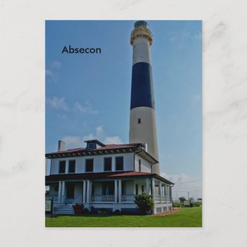Absecon Lighthouse-new Jersey Postcard by lighthouseenthusiast at Zazzle