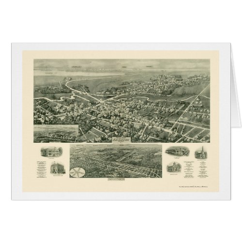 Absecon NJ Panoramic Map _ 1924