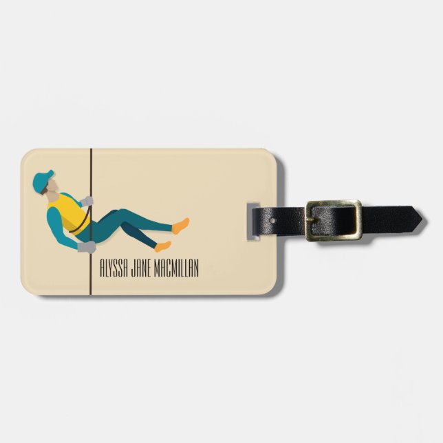 Abseiling Luggage Tag (Front Horizontal)