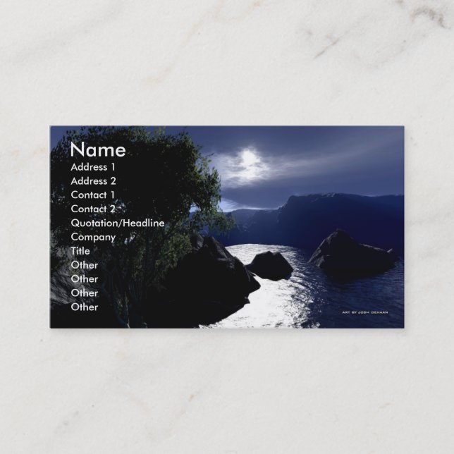 Absence Of Strife Business Card Template (Front)
