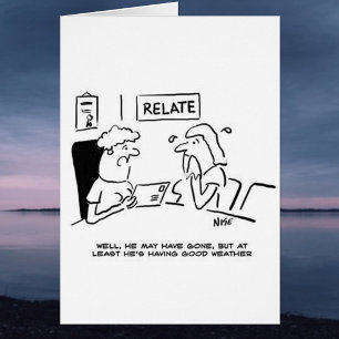 Absent Husband Sends a Postcard. Cards