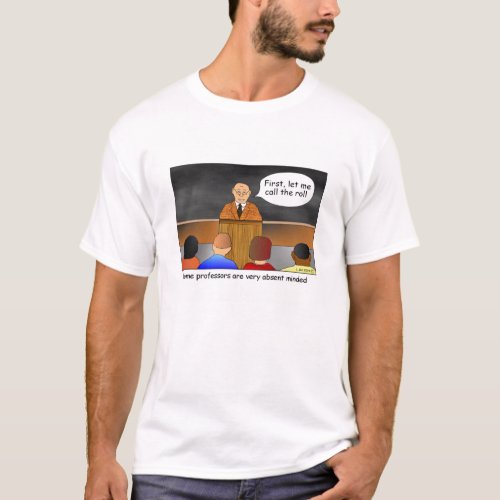 Absent Minded Professor Cartoon T_Shirt