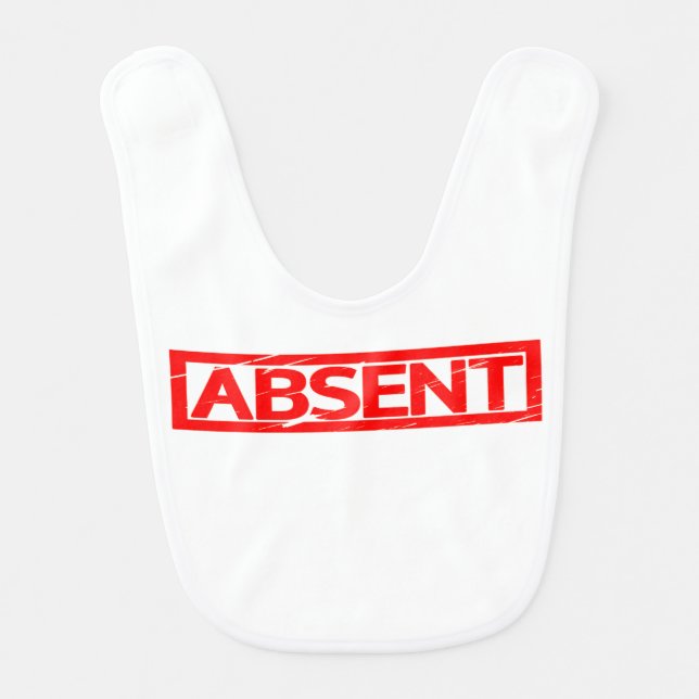Absent Stamp Baby Bib (Front)