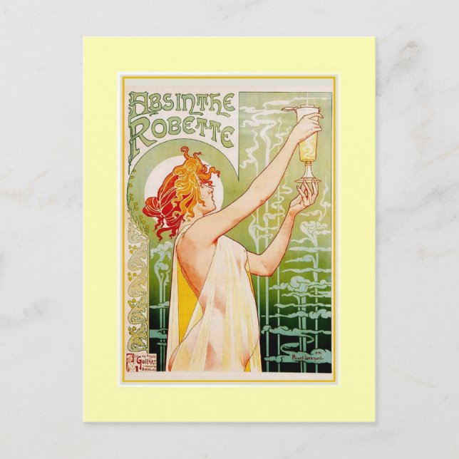 Absinthe Advert Postcard (Front)