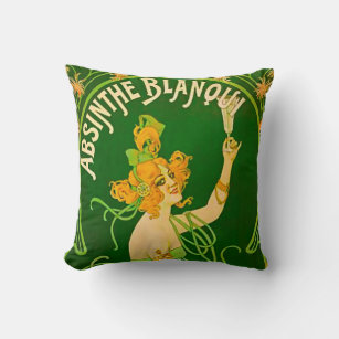 Absinthe Blanqui by Nover - 1901 Throw Pillow