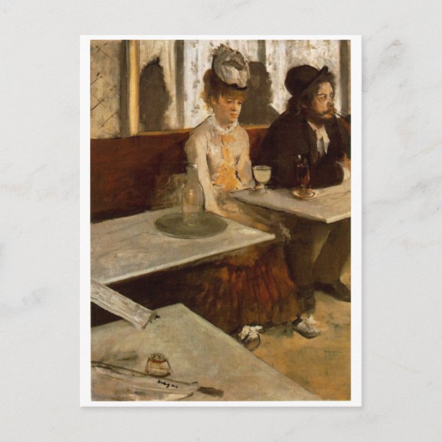 Absinthe by Degas Postcard (Front)
