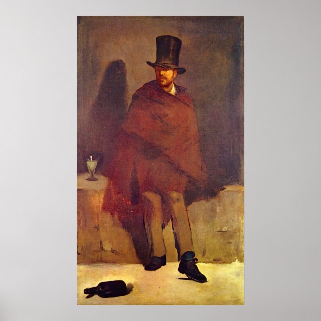 Absinthe Drinker by Edouard Manet Poster (Front)