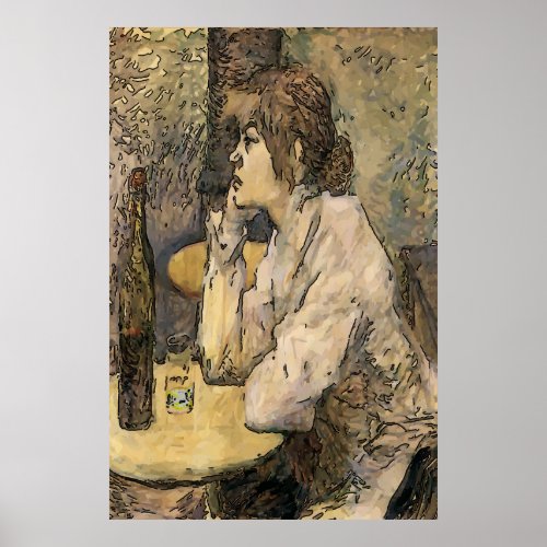 Absinthe Drinker French Quarter Poster