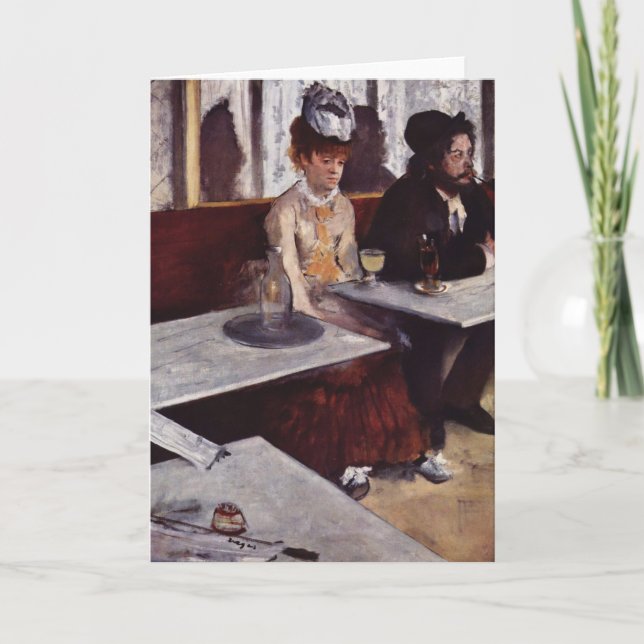 Absinthe - Edgar Degas - c1876 Card (Front)