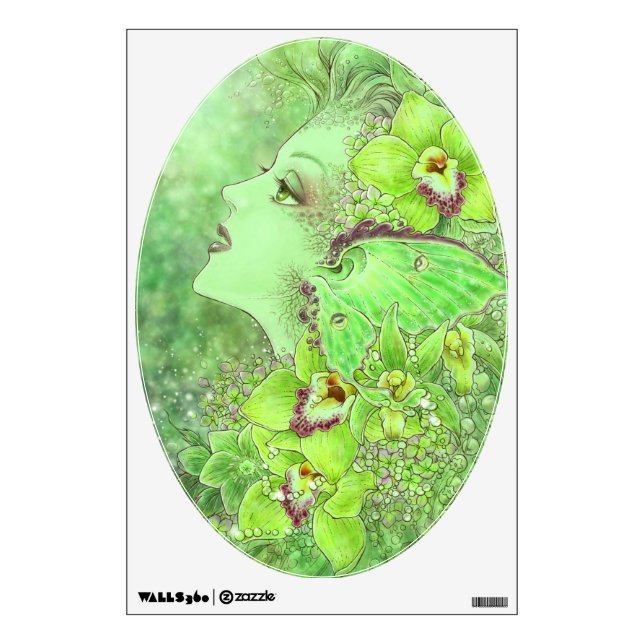 Absinthe Fairy Fantasy Art Wall Decal (Front)